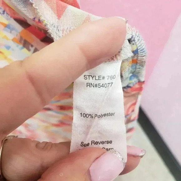 CAbi Style 760 Sheer Avery Aztec Tunic Button Down Top - Picture 5 of 6